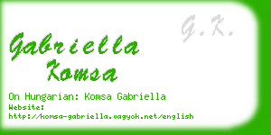 gabriella komsa business card